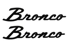 the words bronco and bronco written in black ink