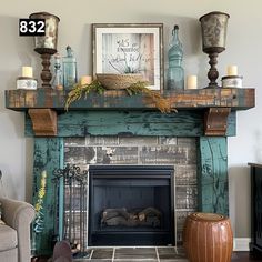 Please do not purchase a Mantel without first filling out the Quote Form and receiving a quote from us. Quote Form: https://form.jotform.com/240524957086059 Introducing our exquisite collection of reclaimed wood beam fireplace mantels, each one uniquely distressed to perfection, exuding rustic charm and timeless elegance. Crafted from high-quality reclaimed pine wood beams, these mantels boast a weathered paint finish that reveals the natural beauty of the wood beneath, creating a stunning visua Bedroom Mantle Ideas, Distressed Fireplace Mantel, Painted Mantle Ideas, Wood Beam Fireplace, Fireplace Paint, Mantel Makeover, Painted Mantle, Distressed Fireplace, Beam Fireplace