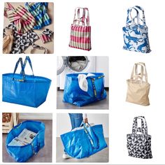 many different types of handbags and purses