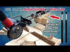 the diy convert angle grinder to miter saw