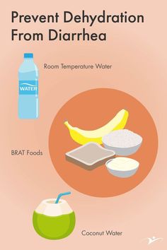 Diarrhea can cause dehydration which indicates your body is lacking electrolytes & fluids to function properly. It is important to make sure you are drinking enough water but also, not too fast. Aim for room temperature fluids so they don’t irritate your stomach. Coconut water often helps when dehydrated from diarrhea. Sticking to BRAT foods like bananas, rice, applesauce, and toast help with dehydration because they are gentle on the stomach. Brats Recipes, Drinking Enough Water, Baby Feeding Schedule, Natural Pain Relief, Dehydration, Vitamins & Supplements, Coconut Water, Health Remedies