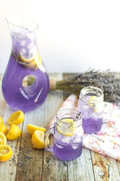 lavender lemonade drinks with ingredients and recipe