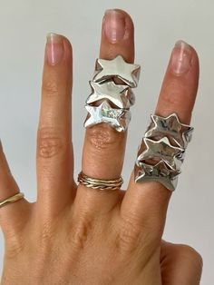 Wax Ring, Three Rings, Metalsmithing Jewelry, Star Ring, Ring, How To Look Better, Beaded Jewelry, Wax