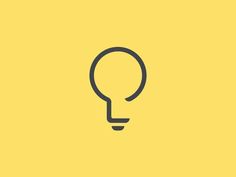 a light bulb is shown in the middle of a yellow background with black lines on it