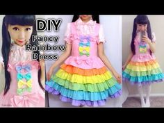 Kawaii Diys, Wrap Skirt Diy, Fun Dresses, Dress Sew, Diy Fashion Projects, Model Sketch, Kawaii Diy, Trendy Diy, Diy Rainbow