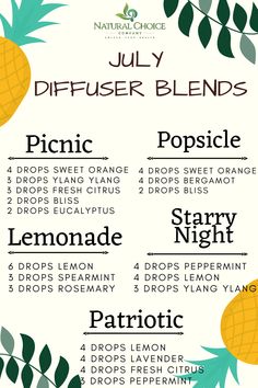 Picnic Lemonade, Essential Oil Candle Blends, Living Oils Recipes, Doterra Recipes, Cooking With Essential Oils