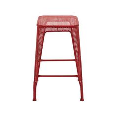 the backless bar stool is made from metal and has a black frame with an iron finish