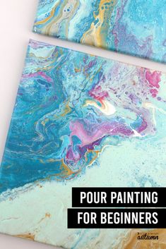 Learn everything you need to know to get started in this pour painting for beginners guide. Find step by step instructions for your first easy pouring technique as well as details about which supplies you actually need. Easy craft for adults. Craft For Adults, Sophia Grace, Acrylic Flower Painting, Acrylic Wall Decor, Animals And Birds