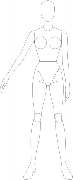 an outline drawing of a man's body and torso, with the upper half cut out