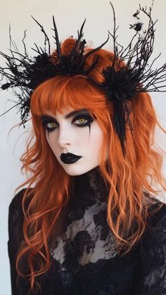 Get ready to enchant and delight this Halloween with our creative costume ideas! For more details, click the link and get inspired to stand out this Halloween! 🎃 Vampire Chic, Creative Costume Ideas, Hairstyles Creative, Vampire Hair, Halloween Makeup Witch, Creature Of The Night, Creative Costume, Spooky Ideas, Halloween Hairstyles