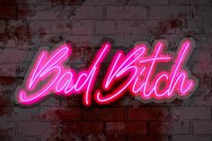 Pink Neon Wallpaper, Neon Sign For Bedroom, Sign For Bedroom, Pink Neon Sign, Neon Quotes, Bad Girl Wallpaper, Custom Neon Lights, Neon Sign Bedroom, Neon Aesthetic