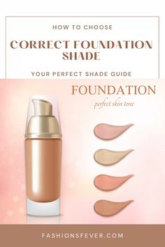 How To Choose The Right Foundation Shade or Foundation Color For Your Skin Type Tips so as to match with your skin tone perfectly. Use these makeup ideas while the next time you purchase foundation makeup products. #foundation #foundationshade #foundationcolor Foundation Makeup Products, Makeup Products Foundation, Perfect Skin Tone, Foundation Swatches, Oil Free Foundation, Best Drugstore Makeup, Foundation Shade