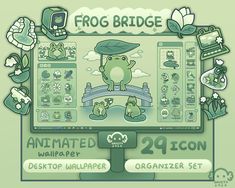 the frog bridge is an animated desktop computer