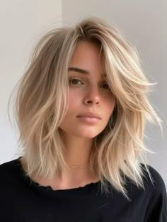 Spring Haircuts, Shoulder Length Blonde, Blonde Hair Transformations, Lob Haircut, Blonde Hair Inspiration, Shoulder Length Hair Cuts, Hair Color And Cut, Hair Envy, Shoulder Length Hair