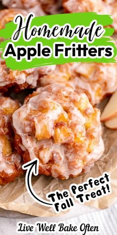 The BEST Homemade Apple Fritters Breakfast Fritters, Fried Apple Fritters, Easy Apple Fritters Recipe, Homemade Apple Fritters, Live Well Bake Often, Fruit Dips, Fried Apple, Breakfast Quick