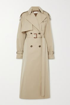 An impeccable and refined trench coat like Alexander McQueen's will go the extra mile in your closet. Crafted from cotton-gabardine, it has a relaxed shape enhanced by draped storm and wind flaps and a pleated, A-line skirt. Wear yours with knee boots. Luxury Ralph Lauren Outerwear With Welt Pockets, Luxury Timeless Double Breasted Suit With Long Sleeve, Luxury Collared Utility Jacket For Winter, Trench Coats Short Women, Luxury Ralph Lauren Winter Blazer, Luxury Single Breasted Outdoor Outerwear, Luxury Spring Classic Utility Jacket, Luxury Unstructured Utility Jacket For Fall, Ralph Lauren Luxury Winter Blazer