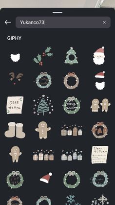 the christmas sticker pack is displayed on an iphone's screen, and it looks like