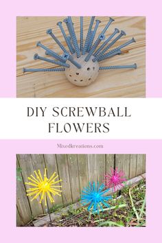 the instructions for how to make diy screwball flowers