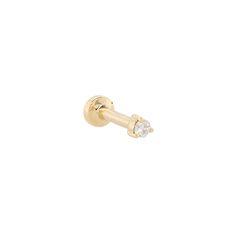 Petite Diamond Threaded Flat Back Earring | .50GMS .06CT | Single – Porter Lyons Flat Piercing Jewelry Minimalist, Flat Back Earrings Stud, Flat Piercing Jewelry Classy, Flat Ear Piercing Triple, Flat Back Earrings Diamond, Piercing Stud, Ear Party, Flat Back Earrings, Ear Stack