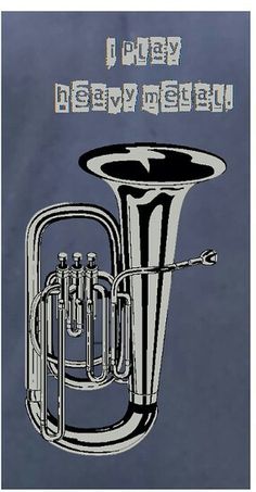 an illustration of a french horn with the words, i play new orleans on it