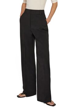 Favorite Daughter The Fiona Wide Leg Pants | Nordstrom Row Aesthetic, Service Outfits, Girl Office, Fall Fashion Colors, Office Fits, Capsule Wardrobe Outfits, Fashion Capsule Wardrobe, Color Trends Fashion, Navy Outfit