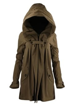 jacket with oversize hood...omg love Coat Outfit, Hoodie Coat, Raincoats For Women, Looks Style, Brown Boots, Look Fashion, Passion For Fashion, Juicy Couture, Style Me