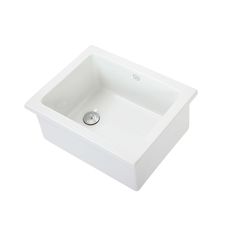 a white sink on a white background