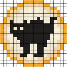 an animal made out of squares in black and yellow colors, on a white background