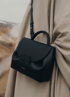 Polène | Bag - Numéro Un Nano - Black Textured leather Polene Numero Un Nano, Polene Paris Bag, Luxe Swimwear, Bespoke Shoes, Stylish Celebrities, Bright Designs, Black Textures, Fashion World, Day Bag