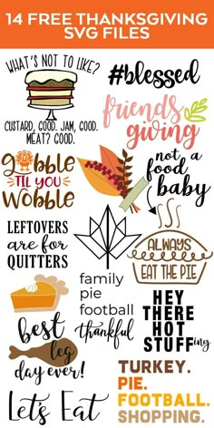 thanksgiving svt files for silhouettes and cricut