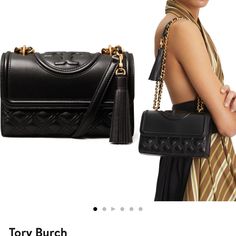 Tory Burch Small Fleming Bag Brand New With Tags And A Dust Bag. Signature Quilting And A Trapunto Logo Style This Supple Lambskin Bag That Can Be Worn Crossbody Or On The Shoulder Tory Burch Black Bag, Tory Burch Fleming Bag, Bag Wishlist, Tory Burch Crossbody Bag, Tory Burch Crossbody, Tory Burch Kira, Tory Burch Robinson, Logo Style, Pink Crossbody Bag