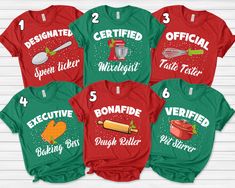 Christmas Baking Shirts Christmas Cookie Shirt Matching Family Shirts Family Christmas Shirt Baking Crew Shirts toddler baby women christmas DZN511 👉Adult Unisex T-Shirt brand is BELLA + CANVAS - 100% Airlume combed and ringspun cotton (fiber content may vary for different colors) - Light fabric (4.2 oz/yd² (142 g/m - Retail fit - Tear away the label - Runs true to size 👉Youth T-Shirt brand is GILDAN - 100% Cotton (fiber content may vary for different colors) - Light fabric (5.3 oz/yd² (180 g/m - Classic fit - Tear away the label - Runs true to size 👉Infant/Toddler/Bodysuit brand is RABBIT SKINS - 100% Combed ringspun cotton (fiber content may vary for different colors) - Light fabric (4.5 oz/yd² (153 g/m - Tear away the label 👉Unisex Jersey Tank brand is BELLA + CANVAS - Extra Light f Christmas Crew Shirts, Group Christmas Shirts, Christmas Shirts For Men, Christmas Cookie Shirt, Cookie Baking Crew, Cookie Shirt, Matching Family Shirts, Family Shirts Matching, Xmas Shirts