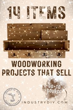 an advertisement for woodworking projects that sell on the front cover of a book with stars and