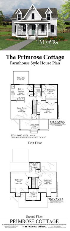 two story house plan with garage and living room in the middle, one bedroom on each floor