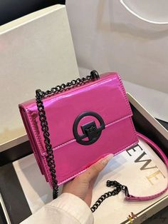 BirdinBag - Compact Metal Square Chain Flap Bag Trendy Party Satchel With Chain Strap, Crossbody Evening Bag With Chain Strap For Shopping, Trendy Box Bag With Chain Strap For Shopping, Trendy Shopping Box Bag With Chain Strap, Rectangular Shoulder Bag With Chain For Shopping, Rectangular Chain Shoulder Bag For Shopping, Pink Evening Bag With Chain, Box Shoulder Bag With Chain Strap For Shopping, Chain Strap Box Shoulder Bag For Shopping