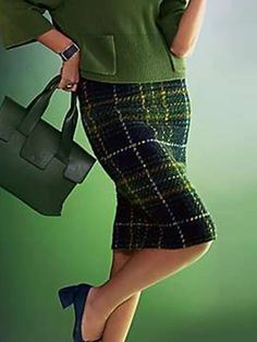 Regular Fit Plaid Urban Midi Skirt Style Plaid Skirt, Midi Skirt Outfit, Patterned Skirt, Fall Plaid, Women's Wear, Plaid Fashion, Plaid Skirt, Plaid Skirts, Skirt Pattern