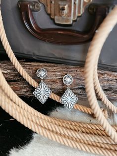 Silver Post Concho Earrings | gussieduponline Women's Western Wear, Concho Earrings, Trending Jewelry, Western Boutique, Jewelry Turquoise, Western Wear For Women, Jewellery Ideas, Sterling Jewelry, Wedge Heel Sandals