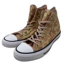 Condition: New Color: Gold Camo Size: 7 No Box Let Me Know If You Have Any Questions! Converse Shoes Women, Converse Gold, Converse Chuck Taylor 70, Converse Vintage, Camo Sneakers, Blue High Tops, Vintage Converse, Converse Red, Converse Run Star