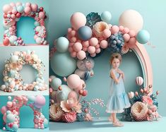 Fairy Tale Background, Pastel Color Party, Cherry Blossom Party, Ocean Theme Birthday, Balloons Decor, Pastel Balloons, Wedding Backdrop Decorations, Balloon Party