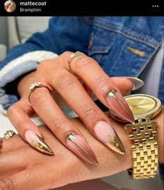 Elegant Touch Nails, Henna Nails, Pointed Nails, Simple Acrylic Nails, Classy Acrylic Nails, Bling Acrylic Nails, Oval Nails, Make Up Nails