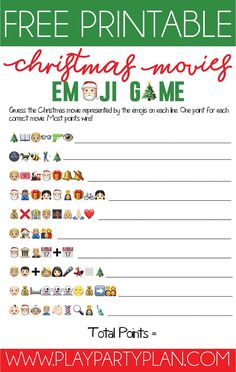 the free printable christmas movie emj game