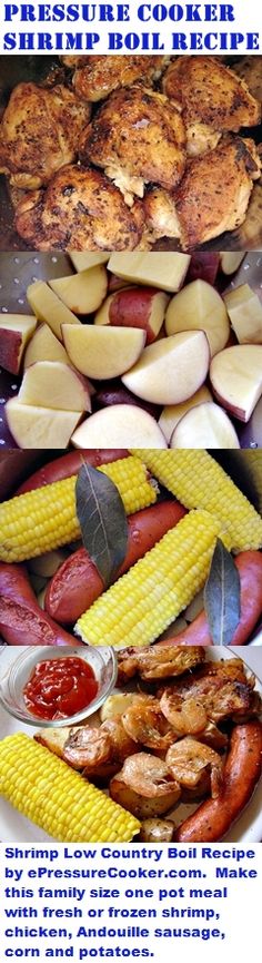 an image of different types of food on the table with text overlay that says, how to cook chicken and corn on the cob