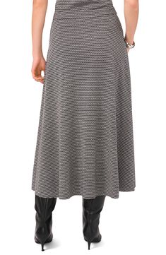 Build out your black-and-white collection in a midi skirt marked with jazzy stripes. 34 1/2" length (size Small) Hidden back-zip closure 70% rayon, 27% nylon, 3% spandex Machine wash, line dry Imported Striped Midi Skirt, Zig Zag, Vince Camuto, Size 16, Midi Skirt, Size 12, Stripes, Nordstrom, Spandex