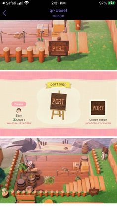 two screens showing the different stages of building a fort and how to build a fort in animal crossing