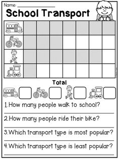 a worksheet for the school transport