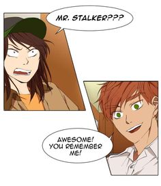 the girl from random times is talking to her boyfriend in this comic page, which shows him