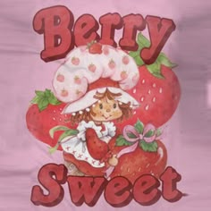 Strawberry Shortcake, Strawberries, A Girl, Berry