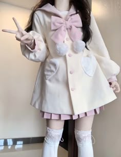 Cute Oc Clothes, Bunny Aesthetic Outfit, Soft Core Outfit, Cutegore Outfit, Cute Pink Clothes, Cute Kawaii Outfits, Kawaii Outfits, 2000s Japanese Fashion, Interesting Outfits