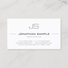 a white business card with the initials j5 on it