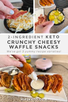 Keto Pizza Waffle, Keto Recipes With Mini Waffle Maker, Keto Recipes For Mini Waffle Maker, Waffle Iron Keto Recipes, Dash Chaffle Recipes, Mini Waffle Maker Quesadilla, Things To Put In A Waffle Maker, Waffle Maker Snacks, Wafflemaker Hacks